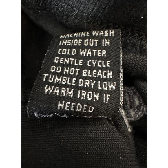 BCBGMaxazria Vintage Velour Track Pants Rhinestone Crown Logo Black Sz 2X Y2K - Picture 10 of 10